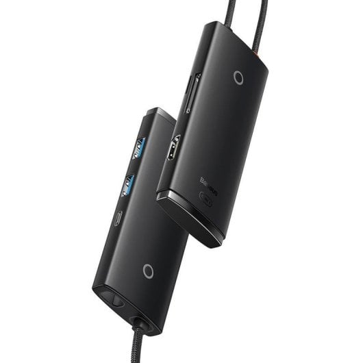 Hub Baseus 6 puertos 5000 Mbit/s modelo WKQX050001 con HDMI y lector SD