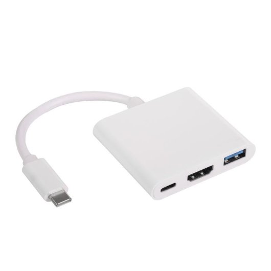 Hub Akyga 1 porta 500 Mbit/s USB 2.0 Type-C modelo AK-AD-57 HDMI