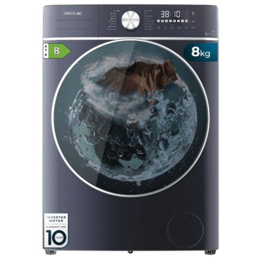 Lavasecadora Cecotec 10kg A Bolero Wash&Dry 8580 Inverter Ice Blue SteamMax