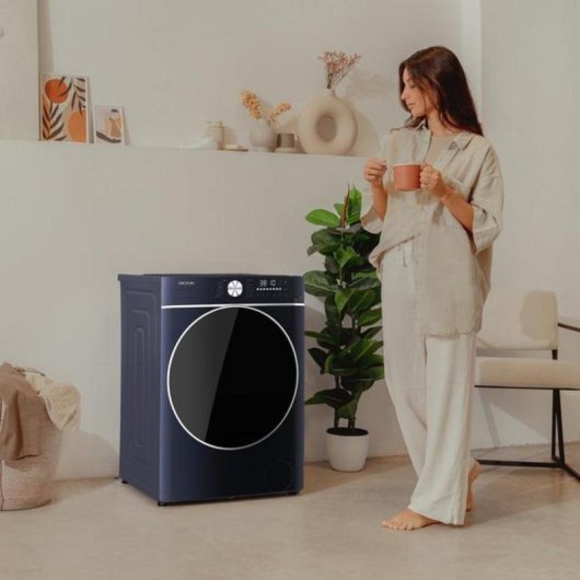 Lavasecadora Cecotec 10kg A Bolero Wash&Dry 8580 Inverter Ice Blue SteamMax