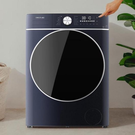 Lavasecadora Cecotec 10kg A Bolero Wash&Dry 8580 Inverter Ice Blue SteamMax