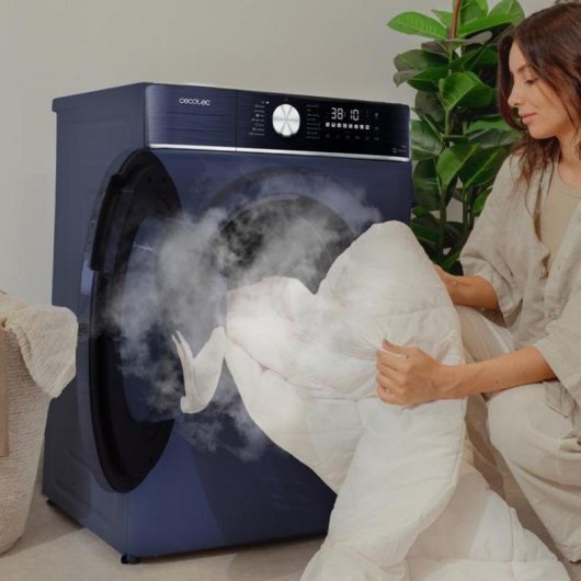 Lavasecadora Cecotec 10kg A Bolero Wash&Dry 8580 Inverter Ice Blue SteamMax