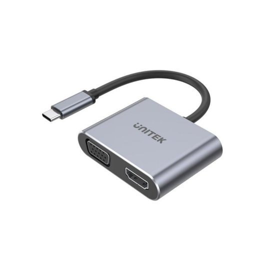 Base para portátiles Unitek D1049A USB-C 100W HDMI VGA USB 3.2