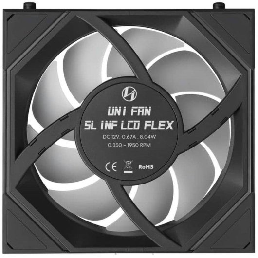 Ventoinha suplementar Lian-Li UNI FAN SLINF FLEX 120 LCD ARGB 2000RPM silenciosa