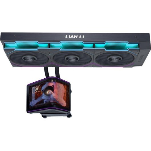Refrigeración líquida Lian-Li HydroShift II OLED Curved 360TL 360mm pantalla OLED 3 ventiladores curva garantía extendida