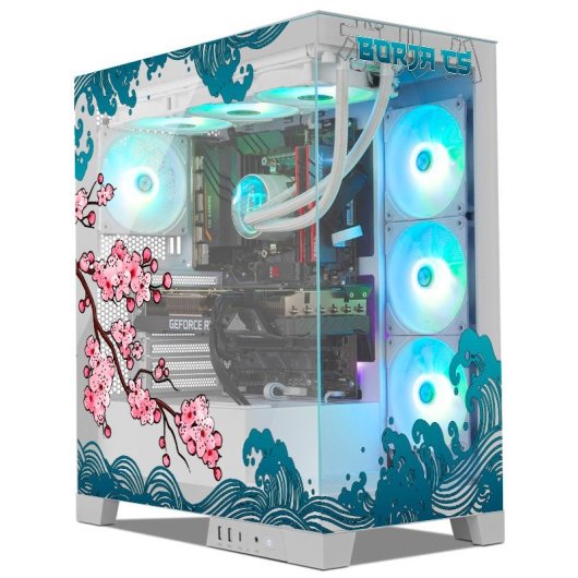 Torre PC NOX Hummer GLOCK ARGB Semitorre ATX Cristal Templado USB-C Blanca - By B0rjaCS