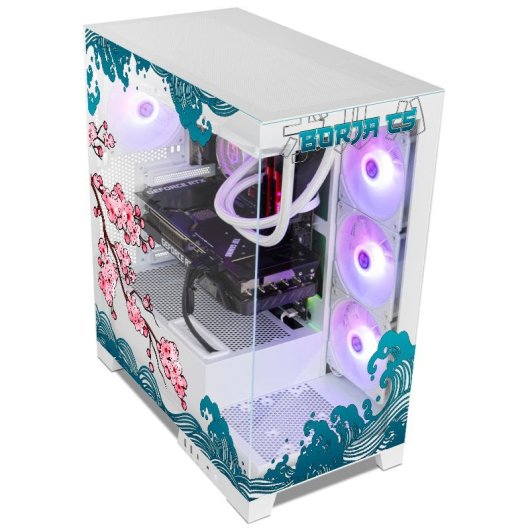 Torre PC NOX Hummer GLOCK ARGB Semitorre ATX Cristal Templado USB-C Blanca - By B0rjaCS