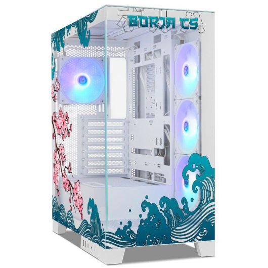 Torre PC NOX Hummer GLOCK ARGB Semitorre ATX Cristal Templado USB-C Blanca - By B0rjaCS