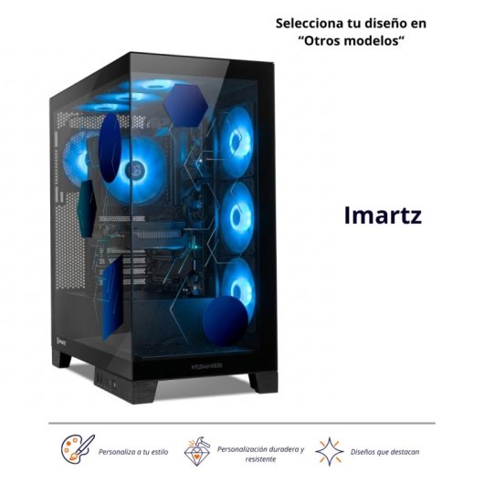 Torre PC NOX Hummer GLOCK ARGB Semitorre ATX Cristal Templado USB-C Negra By Starwraith