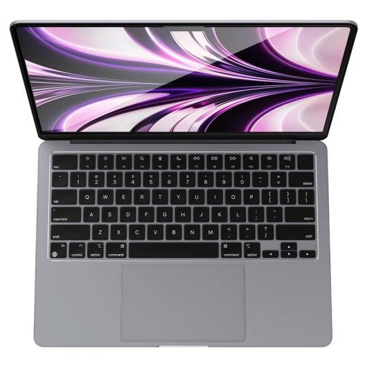 Protector d'écran Spigen pour MacBook Air 13.6" M2, verre trempé 9H, noir transparent