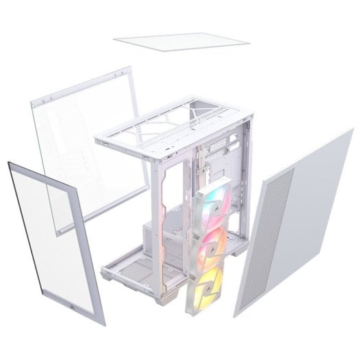 Boîtier PC Micro-ATX Corsair 2800X RS-R ARGB Blanc