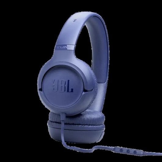 Casque JBL Tune 530C filaire USB-C, son Pure Bass, pliable, micro, bleu