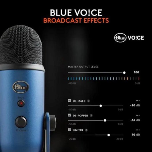 Microphone Logitech G Yeti USB omnidirectionnel avec contrôle de gain et mute
