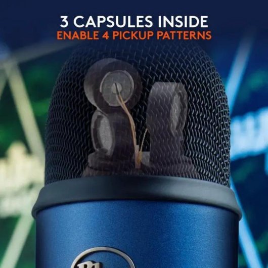 Microphone Logitech G Yeti USB omnidirectionnel avec contrôle de gain et mute