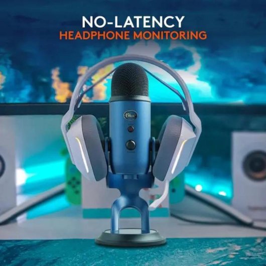 Microphone Logitech G Yeti USB omnidirectionnel avec contrôle de gain et mute
