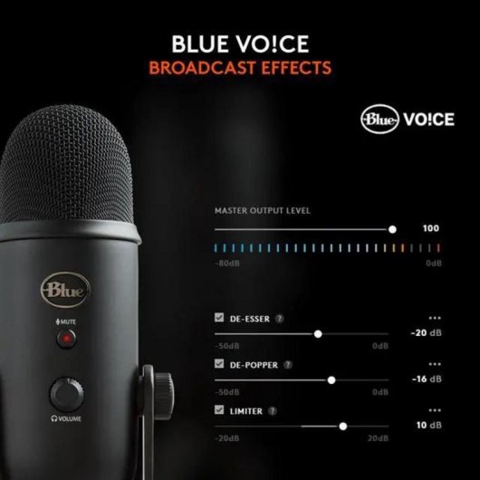 Mikrofon Logitech G Yeti USB Multi-Pattern mit Drehregler und Stummschaltung