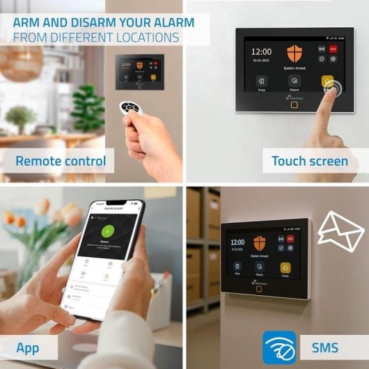 Alarma Nivian PACK WiFi GSM 4G Inalámbrica Interior Sensor Movimiento Apertura Sirena Exterior