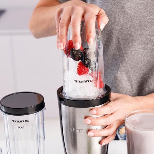 Batidora de vaso Taurus SHAKE & GO MIX 1000 W Acero inoxidable Negro