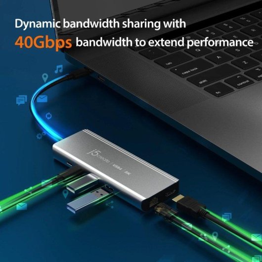 Concentrador USB4 j5create JCD403-N 8K Multi-Port Hub