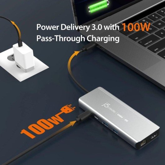 Concentrador USB4 j5create JCD403-N 8K Multi-Port Hub