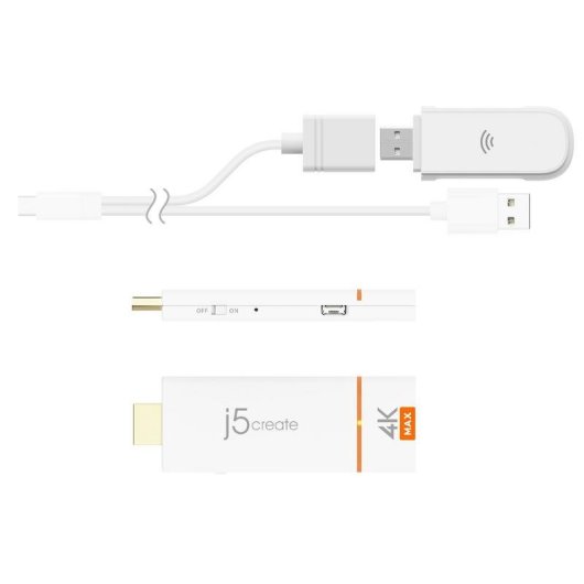 Adaptador de ecrã sem fios j5create ScreenCast 4K Max