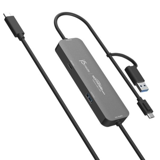 Concentrador USB-C j5create CrossLink Wormhole Switch 2 puertos 5 Gbps