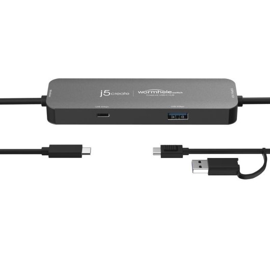 Concentrador USB-C j5create CrossLink Wormhole Switch 2 puertos 5 Gbps
