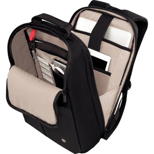 Mochila Wenger Reload 14" Negra con Rápidas y Compartimentos
