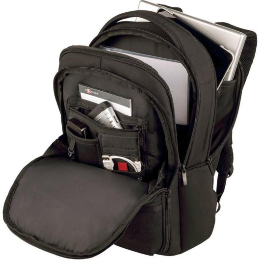 Mochila Wenger Fuse 15.6" Poliéster 3 Comoras Negra