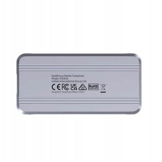 Caixa externa Unitek S1242AGY M.2 NVMe USB4 Alumínio Cinzento com ventoinha