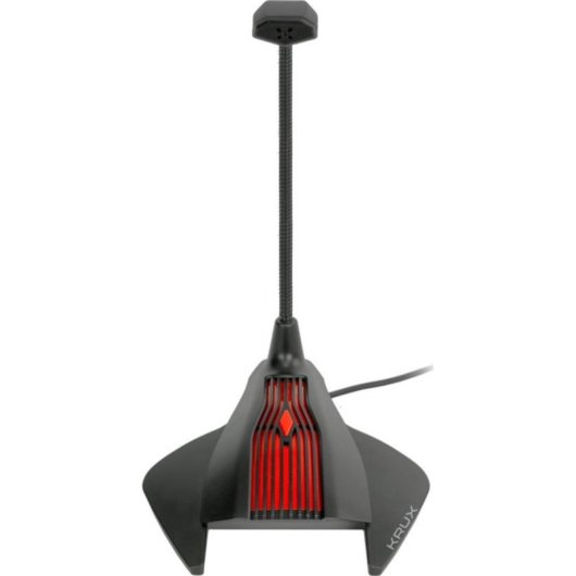Micrófono Krux Prana Jack dinámico omnidireccional con iluminación RGB