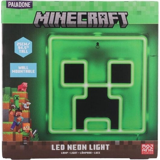 Lámpara LED de pared Creeper de Paladone para Minecraft