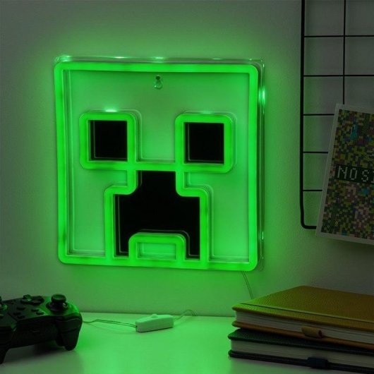 Lámpara LED de pared Creeper de Paladone para Minecraft