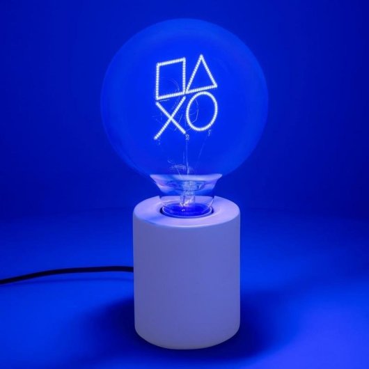 Lâmpada LED Neon PlayStation Paladone 24,3 cm Base Cerâmica