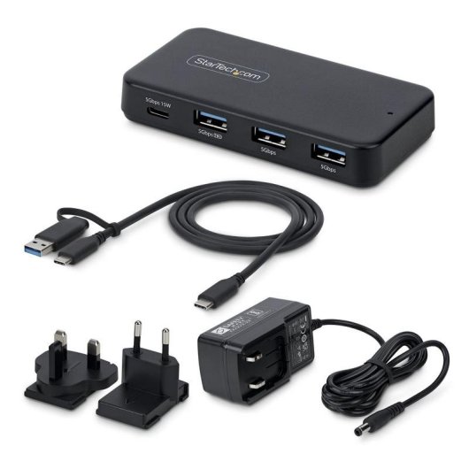 Hub USB StarTech.com 4 Puertos USB-C y USB-A 5Gbps Autoalimentado 36W