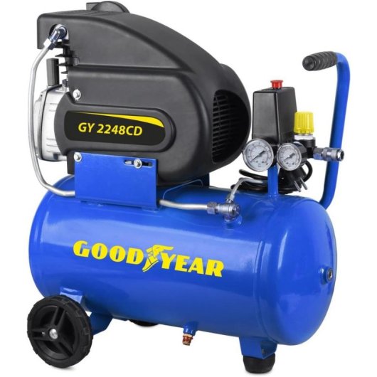 Compresseur d'air Goodyear GY08248SOF Silencieux 24L 8 Bar