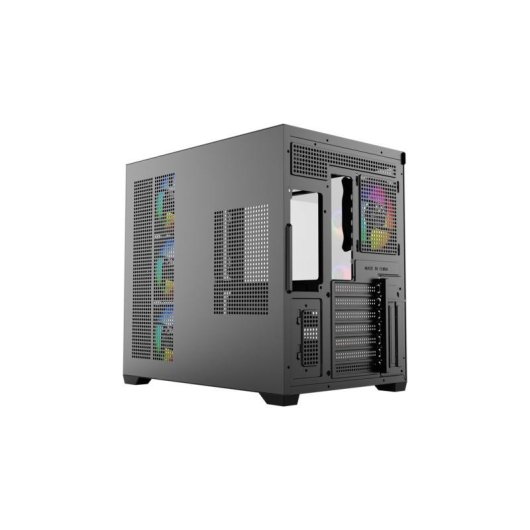 Caja PC xyz TESSERACT X 50 ATX Cubo Acero Negro con Ventana Cristal Templado y 6 Ventiladores A-RGB