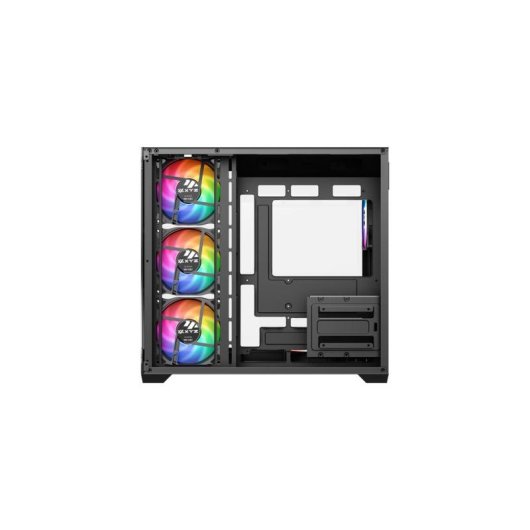 Caja PC xyz TESSERACT X 50 ATX Cubo Acero Negro con Ventana Cristal Templado y 6 Ventiladores A-RGB