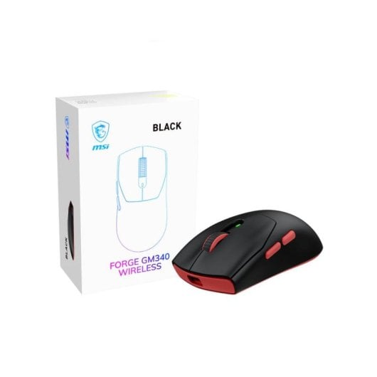 Ratón MSI Forge GM340 Wireless 12000 DPI Ambidiestro Negro 6 Botones