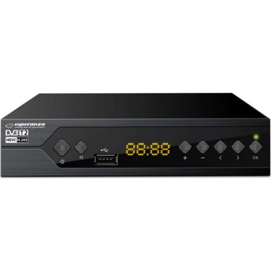 Tuner TV DVB-T2 Esperanza EV107R Full HD con PVR y Timeshift