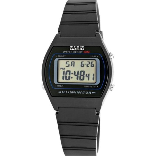 Casio W-202-1AVEF Digital 34mm Beige Correa Acero Inoxidable Casual Hombre