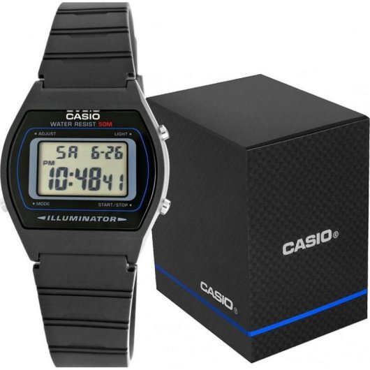 Casio W-202-1AVEF Digital 34mm Beige Correa Acero Inoxidable Casual Hombre