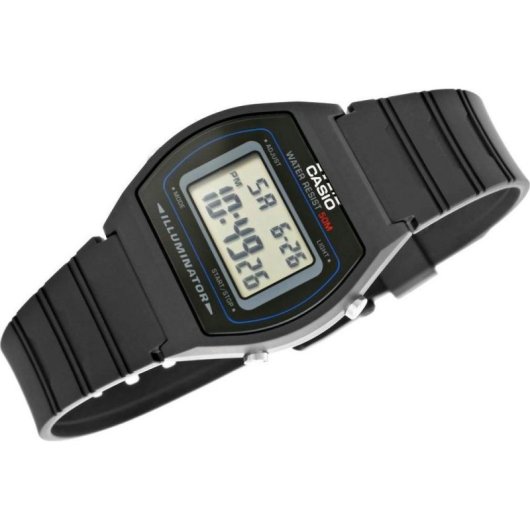 Casio W-202-1AVEF Digital 34mm Beige Correa Acero Inoxidable Casual Hombre