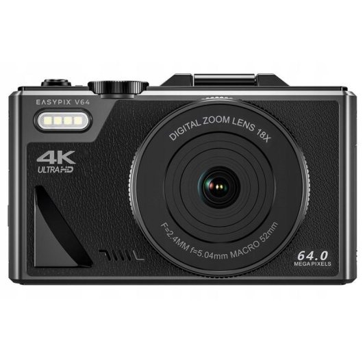 Cámara Digital EasyPix V64 Flip Negra 64 Mpx WiFi 4K