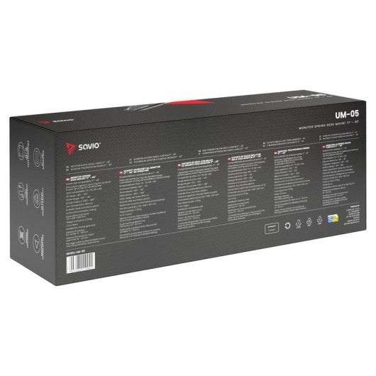 Savio UM-05 Soporte Monitor Mesa 17 a 40" VESA 75x75 a 100x100 Max 12Kg