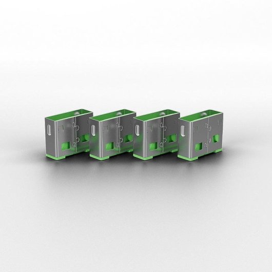 Bloqueador de puerto USB tipo A Lindy 40461 Pack 10 piezas verde ABS