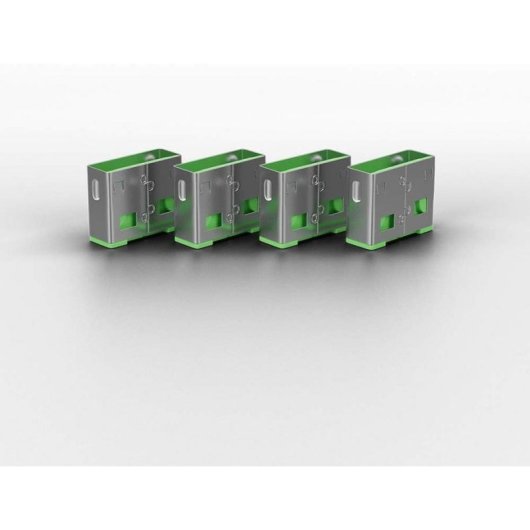 Bloqueador de puerto USB tipo A Lindy 40461 Pack 10 piezas verde ABS
