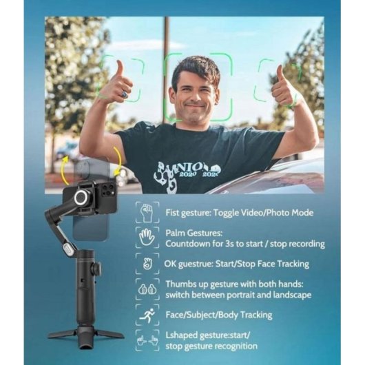 Gimbal Hohem Smart X PRO 3-Osi Estabilizador para Smartphone