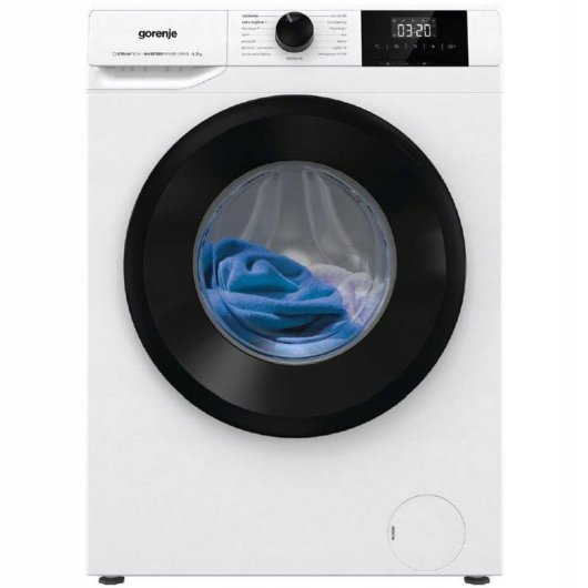 Lavadora Gorenje W3NGPI72SBS Carga Frontal 7Kg 1200rpm B Blanca con SteamTech ExtraHygiene