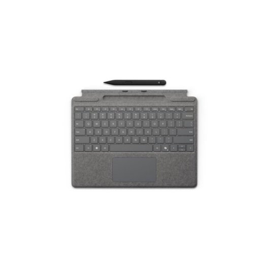 Clavier Microsoft Surface Pro avec Stylo Slim QWERTZ Allemand Platine